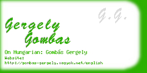gergely gombas business card