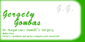 gergely gombas business card